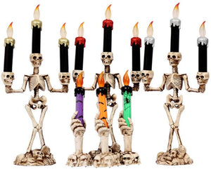 CANDELABRO CANDELE LED, A FORMA DI SCHELETRO