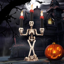 Carica l&#39;immagine nel visualizzatore di Gallery, CANDELABRO CANDELE LED, A FORMA DI SCHELETRO
