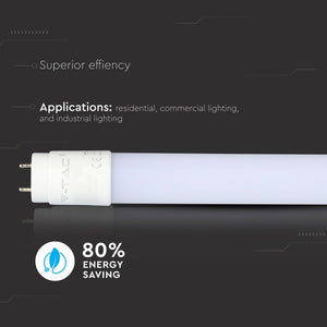 V-TAC SMD TUBO LED NANO PLASTIC T8 G13 18W LAMPADINA 120CM