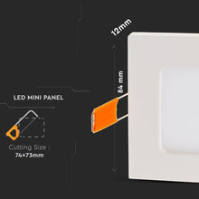 Carica l&#39;immagine nel visualizzatore di Gallery, V-TAC PANNELLO LED  3W SMD DA INCASSO CON DRIVER
