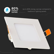 Carica l&#39;immagine nel visualizzatore di Gallery, V-TAC PANNELLO LED  3W SMD DA INCASSO CON DRIVER
