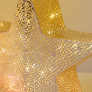 Stella 5 punte champagne Ø 30 cm, led bianco caldo