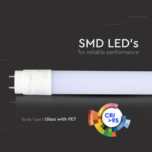 Cargar imagen en el visor de la galería, V-TAC SMD TUBO LED T8 G13 18W LAMPADINA 120CM X ALIMENTI

