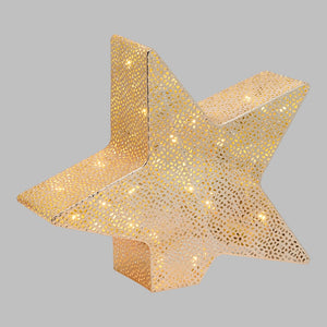 Stella inclinata color champagne o rame Ø 33 cm, led bianco caldo