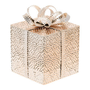 Pacco Regalo rame o champagne, 20 led bianco caldo
