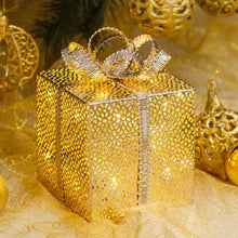 Carica l&#39;immagine nel visualizzatore di Gallery, Pacco Regalo rame o champagne, 20 led bianco caldo
