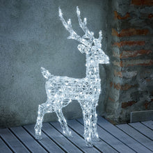 Carica l&#39;immagine nel visualizzatore di Gallery, Renna luminosa in acrilico, 180 led bianco freddo
