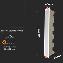 Carica l&#39;immagine nel visualizzatore di Gallery, V-TAC PANNELLO LED LINEARE 30W SMD DA INCASSO CON DRIVER
