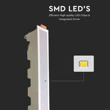 Carica l&#39;immagine nel visualizzatore di Gallery, V-TAC PANNELLO LED LINEARE 30W SMD DA INCASSO CON DRIVER

