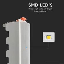 Carica l&#39;immagine nel visualizzatore di Gallery, V-TAC PANNELLO LED LINEARE 10W SMD DA INCASSO CON DRIVER
