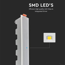 Cargar imagen en el visor de la galería, V-TAC  PANNELLO LED LINEARE 20W SMD DA INCASSO CON DRIVER
