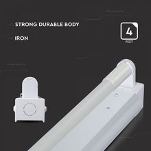 Carica l&#39;immagine nel visualizzatore di Gallery, V-TAC PLAFONIERA SINGOLA CON TUBO LED NANO PLASTIC T8 G13 18W CHIP SAMSUNG LAMPADINA 120CM
