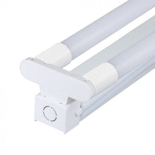 Cargar imagen en el visor de la galería, V-TAC PLAFONIERA DOPPIA CON 2 TUBI LED NANO PLASTIC T8 G13 18W 120CM CHIP SAMSUNG
