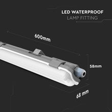 Carica l&#39;immagine nel visualizzatore di Gallery, V-TAC PLAFONIERA SINGOLA CON TUBO LED T8 G13 18W LAMPADINA 120CM
