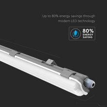 Carica l&#39;immagine nel visualizzatore di Gallery, V-TAC PLAFONIERA SINGOLA CON TUBO LED T8 G13 18W LAMPADINA 120CM
