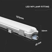 Carica l&#39;immagine nel visualizzatore di Gallery, V-TAC PLAFONIERA SINGOLA CON TUBO LED T8 G13 22W LAMPADINA 150CM
