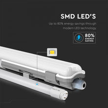 Carica l&#39;immagine nel visualizzatore di Gallery, V-TAC PLAFONIERA SINGOLA CON TUBO LED T8 G13 22W LAMPADINA 150CM

