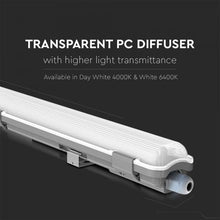 Carica l&#39;immagine nel visualizzatore di Gallery, V-TAC PLAFONIERA SINGOLA CON TUBO LED T8 G13 22W LAMPADINA 150CM

