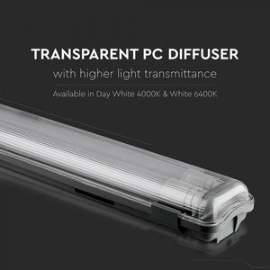 V-TAC PLAFONIERA DOPPIA CON TUBO LED T8 G13 2X10W LAMPADINA 60CM