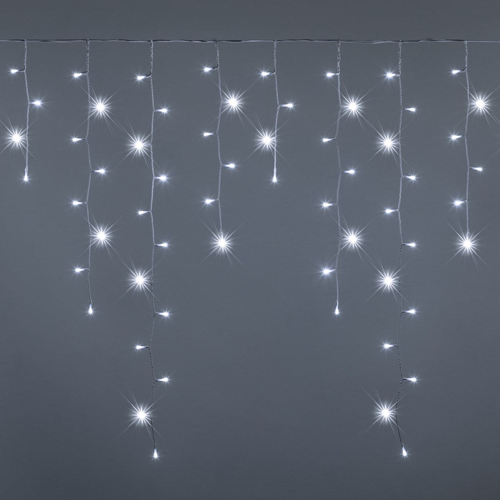 Stalattite 5,04 x h 96 cm, 270 MiniLED bianco freddo, cavo bianco