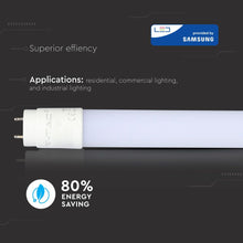 Cargar imagen en el visor de la galería, V-TAC PRO SMD TUBO LED NANO PLASTIC T8 G13 22W CHIP SAMSUNG LAMPADINA 150CM
