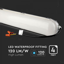Cargar imagen en el visor de la galería, V-TAC TUBO LED PLAFONIERA 60W LAMPADINA 120CM IMPERMEABILE CON CHIP SAMSUNG
