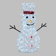 Carica l&#39;immagine nel visualizzatore di Gallery, Pupazzo di Neve ripiegabile h 60 cm, led bianco freddo

