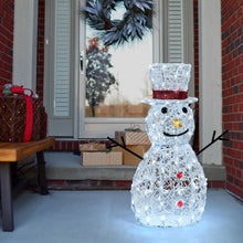 Cargar imagen en el visor de la galería, Pupazzo di neve in acrilico, h. 70 cm, led bianco freddo
