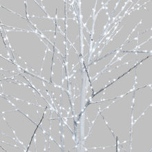 Carica l&#39;immagine nel visualizzatore di Gallery, Albero bianco con tronco e base rotonda, microled bianco
