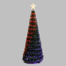 Carica l&#39;immagine nel visualizzatore di Gallery, Albero conico ripiegabile h. 150 cm, Gocce di Luce RGB
