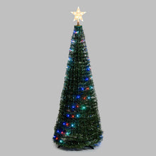 Carica l&#39;immagine nel visualizzatore di Gallery, Albero conico ripiegabile h. 150 cm, Gocce di Luce RGB
