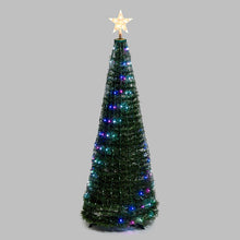 Carica l&#39;immagine nel visualizzatore di Gallery, Albero conico ripiegabile h. 150 cm, Gocce di Luce RGB
