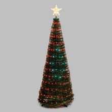 Carica l&#39;immagine nel visualizzatore di Gallery, Albero conico ripiegabile h. 150 cm, Gocce di Luce RGB
