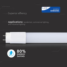 Cargar imagen en el visor de la galería, V-TAC PRO TUBO LED NANO PLASTIC T8 G13 10W RUOTABILE CHIP SAMSUNG LAMPADINA 60CM
