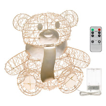 Carica l&#39;immagine nel visualizzatore di Gallery, Orsetto Teddy Bear seduto, h. 27 cm, led bianco caldo
