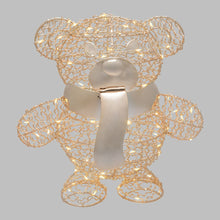 Cargar imagen en el visor de la galería, Orsetto Teddy Bear, h. 27 cm, led bianco caldo
