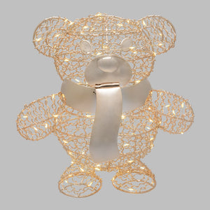Orsetto Teddy Bear, h. 27 cm, led bianco caldo