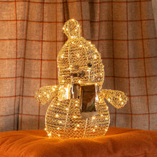 Cargar imagen en el visor de la galería, Pupazzo di neve Snowman, h. 33 cm, led bianco caldo
