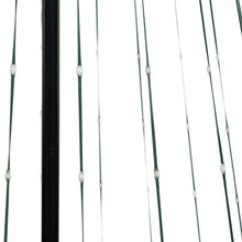 Cargar imagen en el visor de la galería, Albero conico ripiegabile con 550 gocce di luce, h 280 cm, pixel led RGB cambiacolore, cavo verde
