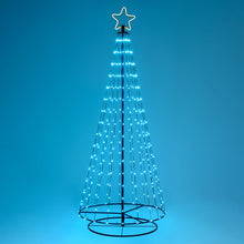 Cargar imagen en el visor de la galería, Albero conico ripiegabile con 304 gocce di luce, h. 200 cm

