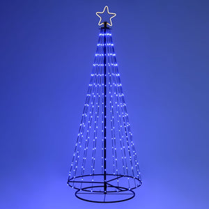 Albero conico ripiegabile con 304 gocce di luce, h. 200 cm