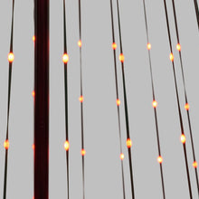 Cargar imagen en el visor de la galería, Albero conico ripiegabile con 550 gocce di luce, h 280 cm, pixel led RGB cambiacolore, cavo verde
