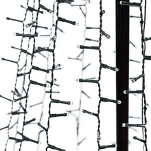 Carica l&#39;immagine nel visualizzatore di Gallery, Albero conico ripiegabile con 1500 led bianco caldo, h 200 cm, cavo verde
