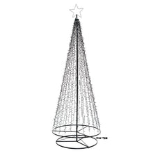 Cargar imagen en el visor de la galería, Albero conico ripiegabile con 2800 led bianco caldo, h 280 cm

