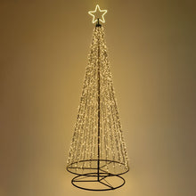 Cargar imagen en el visor de la galería, Albero conico ripiegabile con 2800 led bianco caldo, h 280 cm
