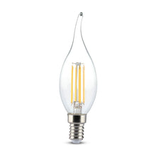 Carica l&#39;immagine nel visualizzatore di Gallery, V-TAC LAMPADINA LED E14 4W CANDELA FIAMMA FILAMENTO AMBRATA
