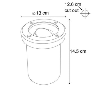 faretto da esterno in acciaio inossidabile IP65 - orientabile
