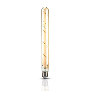 V-TAC LAMPADINA LED E27 5W TUBOLARE 5 FILAMENTI AMBRATA