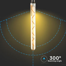 Carica l&#39;immagine nel visualizzatore di Gallery, V-TAC LAMPADINA LED E27 7W TUBOLARE 7 FILAMENTI AMBRATA
