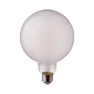 V-TAC LAMPADINA LED E27 7W GLOBO G125 FROST FILAMENTO DIMMERABILE